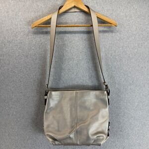 Coach F15064 Metallic Silver Pebbled Leather Bag‎ Shoulder  Hobo Designer Womens